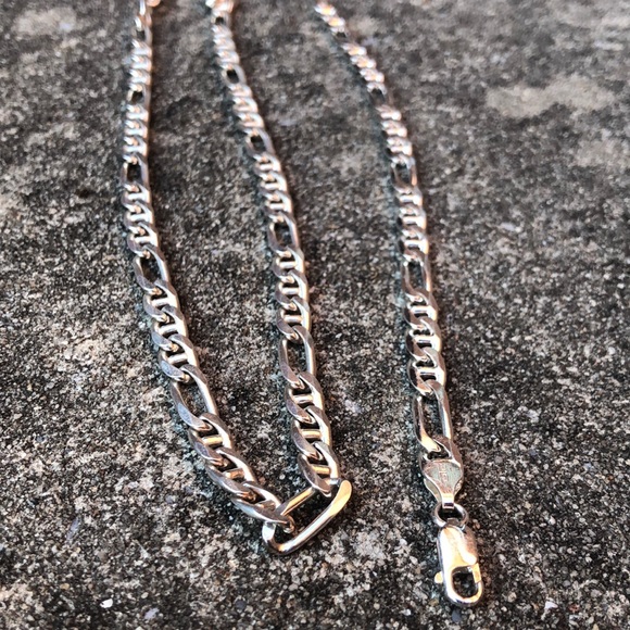 Silver Curbchain Necklace and Bracelet - Picture 2 of 9